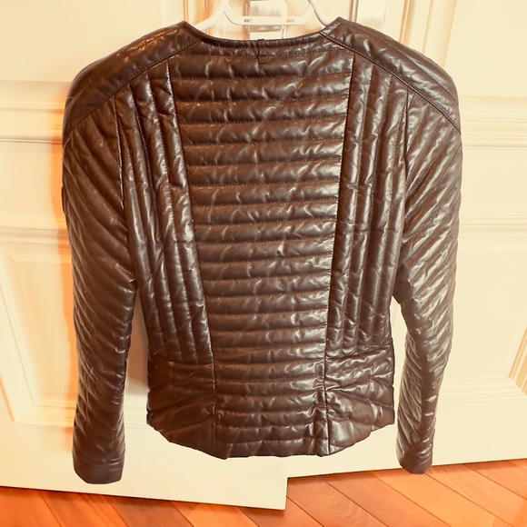 Veste en cuir et duvet noir Rudsak COLLECTION jacket - Picture 3 of 8